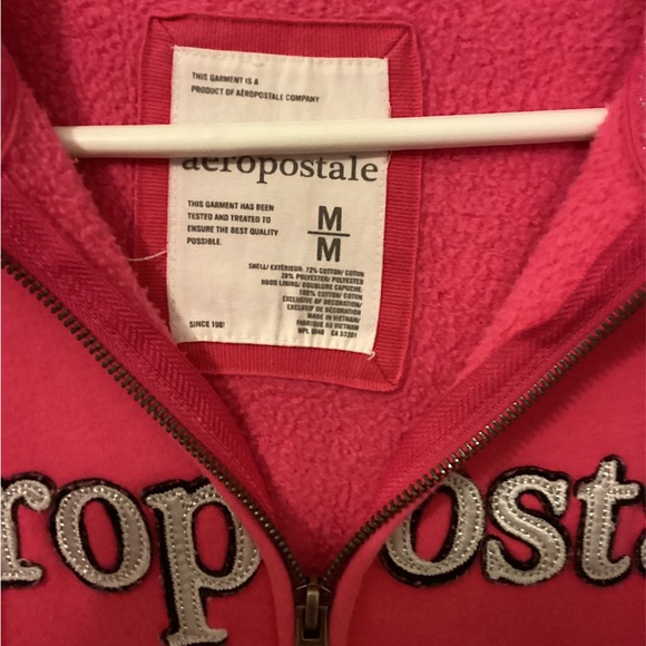 🔥EUC AEROPOSTALE SUPER CUTE&COMFY FUCHSIA PINK ZIPPER UP HOODIE JACKET - Picture 3 of 4